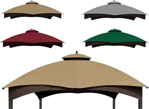 Miniatura 12 de SCOCANOPY - Toldo de repuesto color Beige Claro Ripstop para gazebo Lowe's Allen Roth 10 x 12 Modelo #GF-12S004B-1 / GF-12S004BTO Ripstop beige claro