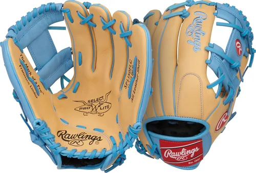 Miniatura 15 de Rawlings Guante de béisbol juvenil Select PRO LITE Modelos Pro Player Tamaños 10.5 a 12.25 pulgadas Múltiples estilos Kris Bryant Camello