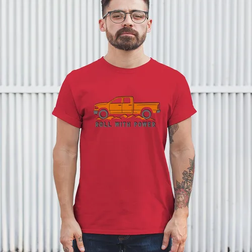Miniatura 123 de Tee Hunt Camisetas gráficas y camisetas sin mangas para hombre Roll with Power Pickup Truck