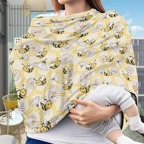 Miniatura 2 de Wanyint Fundas de asiento de automóvil para bebé, toldo para niños y niñas, multiusos, fundas de lactancia materna, bufanda de lactancia, decoración