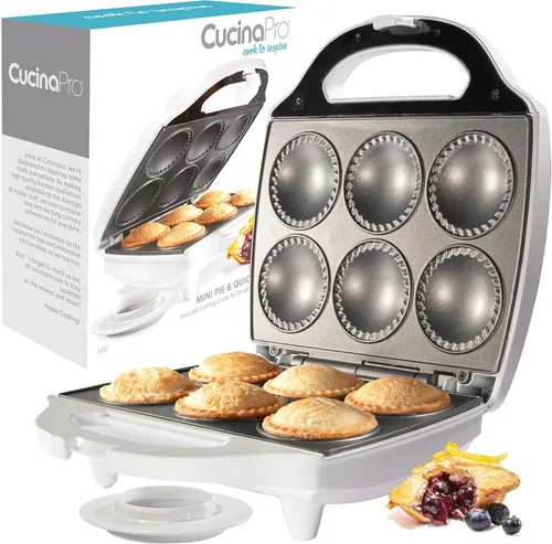 Minihorno antiadherente para cocinar tartas y quiches. Prepara 6 pequeñas tartas y quiches en minutos