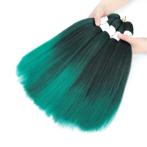 Miniatura 8 de Callia Cabello trenzado preestirado de 14 pulgadas, 8 paquetes de cabello sintético preestirado profesional ombré, libre de picazón, extensiones