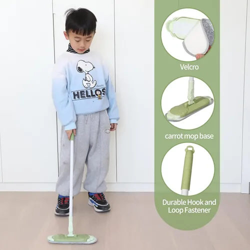 Miniatura 6 de Midoneat Juego de juguetes de limpieza para niños, mini escoba, trapeador y recogedor, juego de ayuda para la limpieza del hogar para niños de 1 a 5