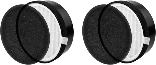Nispira Paquete de 2 filtros de aire de repuesto LV-H132 compatibles con purificadores de aire Levoit LV-H132-RF 3 en 1 True HEPA Filtro de carbono