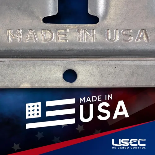 Miniatura 3 de US Cargo Control E Track, Hecho en EE. UU., Riel de pista E de acero calibre 12 de 8 pies galvanizado, Rieles ETrack horizontales para remolques