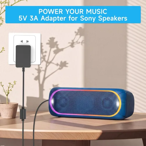 Miniatura 2 de Cargador de 5V para Sony SRS-XB30 SRS-XB41 SRS-BTS50 SRS-M55 SRS-TD60 AC-E05030 Altavoz portátil DC 5V 3A Adaptador de fuente de alimentación