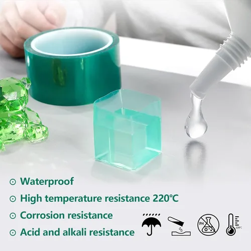Miniatura 5 de Cinta de resina, 1.96 pulgadas × 108 pies, resistente a altas temperaturas, 428.0 °F, cintas epoxi para manualidades, joyería, mesa de río, pintura