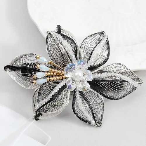 Miniatura 7 de Mistofu Pasadores de alambre de cobre de 3.14 pulgadas, tejido a mano, diseño de alto nivel, accesorios elegantes para el cabello, regalos