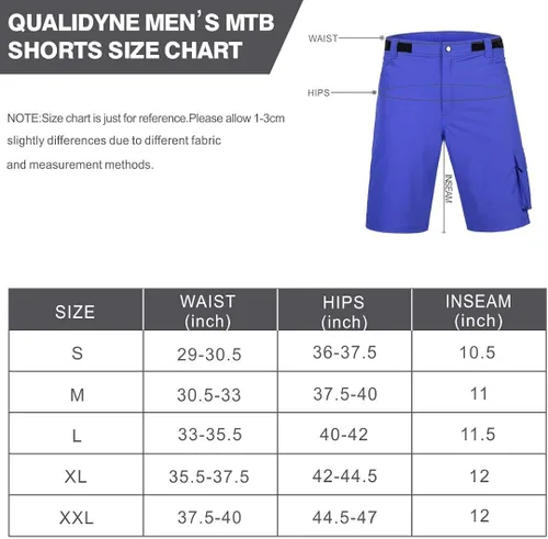 Miniatura 6 de Pantalones cortos de ciclismo de montaña para hombre, con relleno, pantalones cortos holgados para ciclismo, ciclismo, ciclismo, ajuste holgado