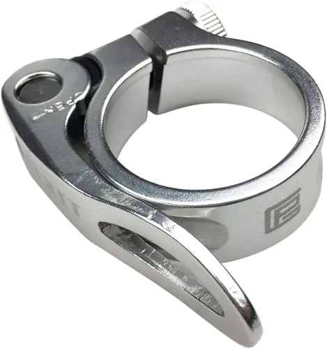 PLATT - Abrazadera para tija de sillín de bicicleta de aleación de aluminio, collar de liberación rápida de 28,6 mm / 31,8 mm / 34,9 mm (plata, 31,8