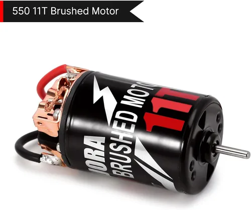 Miniatura 2 de INJORA 550 Motor cepillado impermeable 3-Slot 11T Motor para escala 1/10 RC Car Crawler Truck Buggy Axial SCX10 AXI03007 JL 90046 TRX4 TRX6 (INM09)