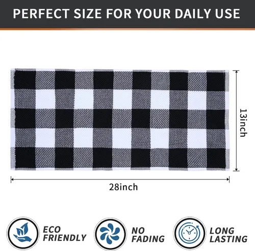 Miniatura 6 de Mordimy Toallas de cocina 100% algodón con tejido de gofre, 13 x 28 pulgadas, paños de cocina súper suaves y absorbentes para secar platos, paquete
