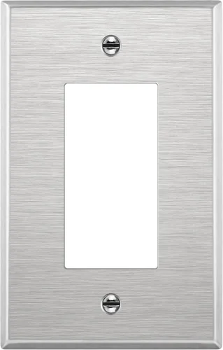 Miniatura 16 de ENERLITES Placa decorativa de pared metálica para interruptor o tomacorriente, cubierta de tomacorriente de acero inoxidable, resistente a