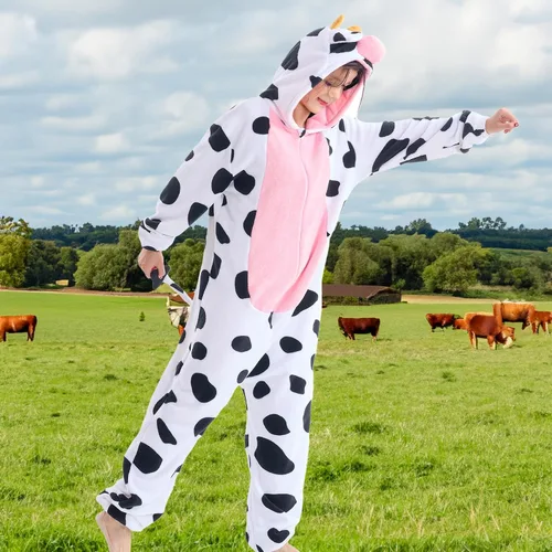 Miniatura 6 de Pijama unisex de animal para adultos, para Halloween, cosplay, mujeres, niñas, hombres y niños, ropa de dormir para el hogar