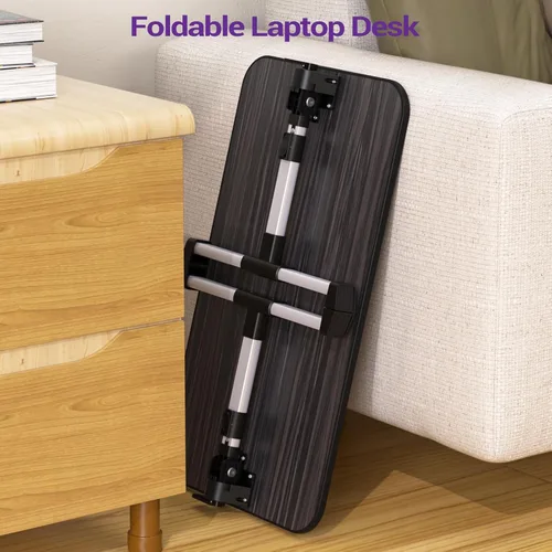 Miniatura 7 de NEARPOW Mesa portátil para laptop, escritorio ajustable en altura y ángulo, plegable para cama, sofá, escritura en el suelo