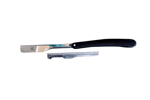 Miniatura 5 de Peluquero Maquinilla de afeitar recta Salón de afeitar afeitado SHAVETTE RASOI RASOIRS 10 HOJAS (NEGRO)