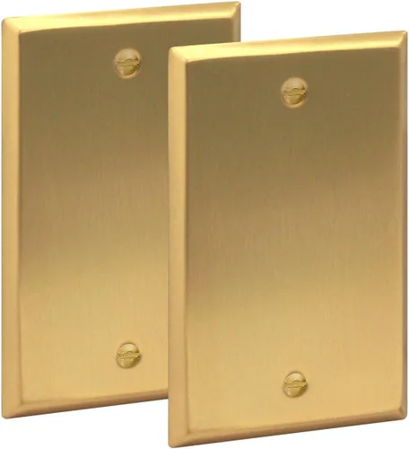 Miniatura 10 de Rio Salto BRASS - Cubierta de pared de metal dorado para toma de corriente o interruptor de luz, placa de pared resistente a la corrosión, cubierta