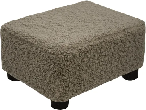 Miniatura 10 de CAROLMADE Taburete Pequeño Otomana Reposapiés con Patas Bajo el Escritorio Reposapiés para Sala de Estar, Dormitorio y Oficina, Negro