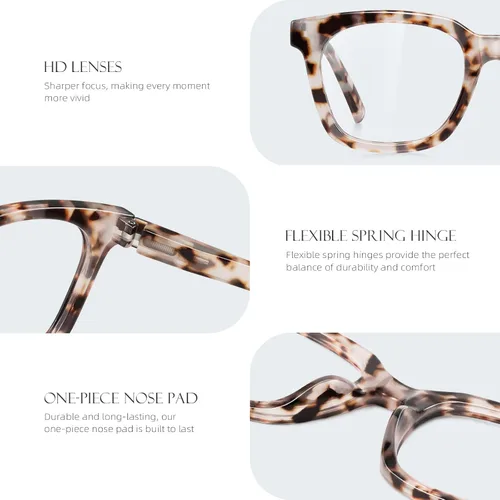 Miniatura 6 de Reading Glasses for Women Men - Blue Light Blocking Magnifying Readers,Square Anti-Glare Computer Eyeglasses