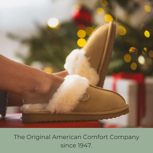 Miniatura 86 de Dearfoams Fireside Sydney Pantuflas anchas de piel de oveja para mujer, para interiores y exteriores