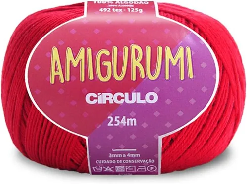 Miniatura 18 de Circulo Amigurumi Yarn, 100% Algodón Virgen Brasileño Mercerizado para Crochet y Tejido, Soft Art - Hilo de Peso Deportivo, 4.4 oz, 278 yardas