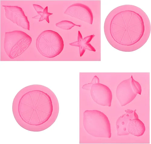 Miniatura 9 de Moldes de silicona para fondant de limón, hojas de limón, frutas y chocolate, para decoración de pasteles, decoración de cupcakes, caramelo, azúcar