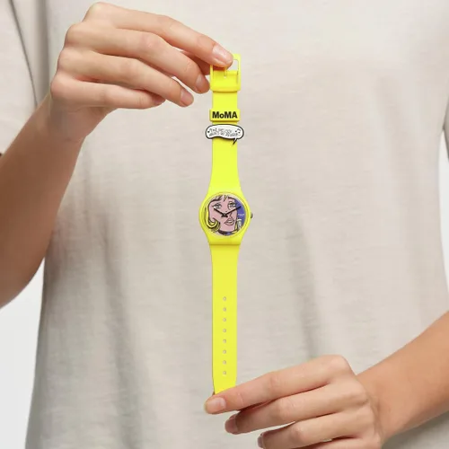 Miniatura 3 de Swatch Gent Biosourced Reverie de Roy Lichtenstein, el reloj cuarzo, Amarillo, Moderno