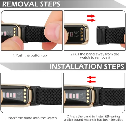 Miniatura 4 de TumpCez Bandas elásticas de nailon compatibles con correas Fitbit Luxe para mujeres y hombres, elásticas, ajustables, transpirables, cómodas