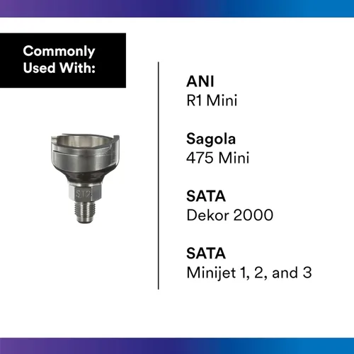 Miniatura 3 de 3M PPS 2.0 Adaptador para pistola de pintura #S12, 26022, 10 mm macho, rosca de 1.0 mm, conecta pistolas de pintura ANI, Sagola y SATA seleccionadas
