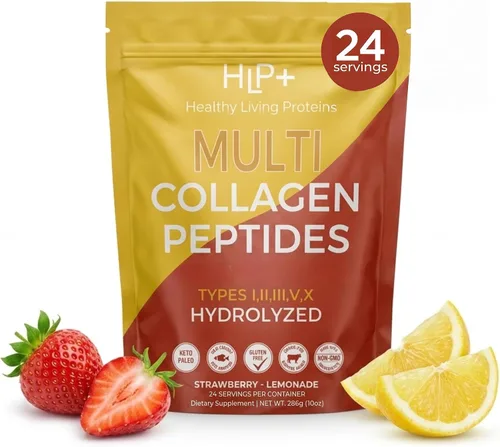 Miniatura 13 de Healthy Living Proteins - Polvo de péptidos multicolágeno hidrolizados tipo I, II, III, V y X, bovino alimentado con pasto, marino capturado