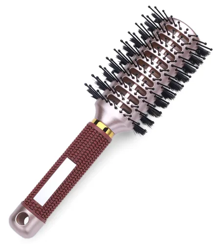 Miniatura 4 de PERFEHAIR Cepillo de pelo ovalado para secar con soplado, jabalí de doble cara y cepillo de cerdas de nailon para cabello de longitud media y corta