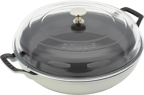 Miniatura 15 de Staub - Cazuela de hierro fundido de 3.5 cuartos con tapa de cristal