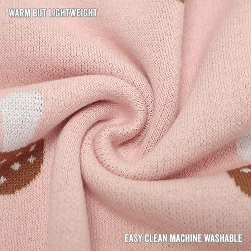 Miniatura 5 de Manta envolvente para niñas 100% algodón, súper suave y acogedora, manta de recepción, manta para cuna y cochecito, regalo ideal para baby shower