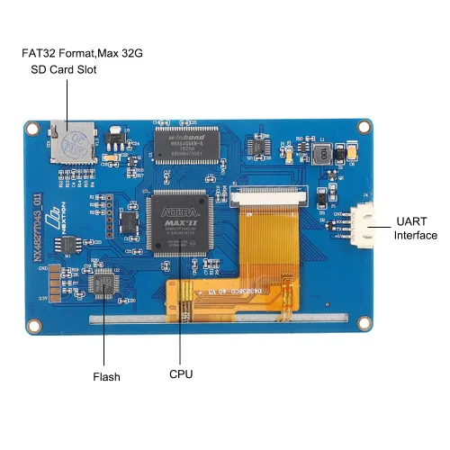 Miniatura 5 de Nextion Basic Display 4.3 '' NX4827T043 4.3 pulgadas TFT resistiva panel de pantalla táctil 480X272 UART HMI módulo de pantalla LCD inteligente