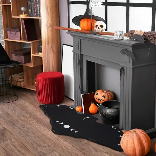 Miniatura 4 de Harloon Tapete gótico de baño de 3 piezas de 16 x 32 pulgadas, espeluznante, tapete gótico de baño, tapete de baño gótico de terror, decoración