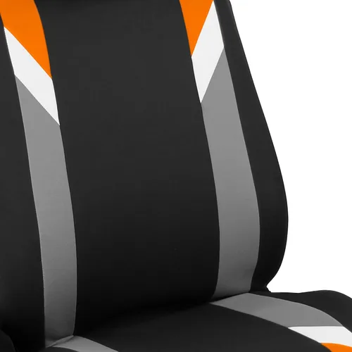 Miniatura 3 de FH Group Fundas de asiento de coche de tela plana modernistas de alta calidad, ajuste universal, fundas de asiento lavables para SUV, sedán, Naranja