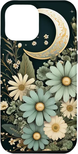 Miniatura 25 de Funda botánica de flores silvestres para iPhone 13 verde salvia