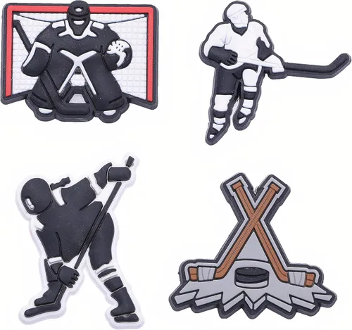 Miniatura 2 de 8 dijes para zapatos de hockey Croc, dijes para decoración de zapatos deportivos de hockey Feild Hockey, accesorios para zapatos, pulsera, pulsera