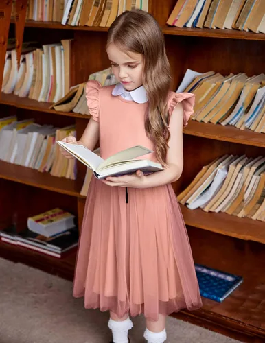 Miniatura 6 de Arshiner Vestido tutú para niñas pequeñas, vestidos de verano esponjosos, vestidos casuales de fiesta de tul para niños de 2 a 6 años