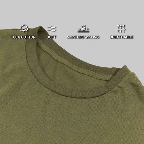 Miniatura 5 de H HYFOL Camisetas gráficas para hombre con la bandera de Estados Unidos de algodón de manga larga patriótica americana cuello redondo camisetas