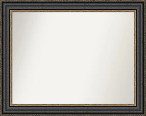 Miniatura 520 de Amanti Art Espejo personalizado, espejo de baño negro puente, espejo de pared o espejo de tocador de baño sobre el fregadero (26 x 26 pulgadas)