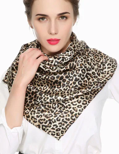 Miniatura 3 de corciova - Bufanda cuadrada grande para mujer, diadema sedosa para cabello rizado, lazo para dormir por la noche, bandana a la moda, 35 x 35 pulgadas