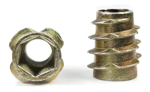 Miniatura 2 de Insertos roscados - Cabeza empotrada - Unidad hexagonal - Aleación de zinc 1/4"-20 x 0.787" Cantidad 100