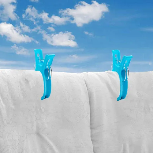 Miniatura 9 de HiGift Abrazaderas de acolchado jumbo Paquete de 8 clips extra grandes para toallas de playa Clips de plástico de apertura de 5 pulgadas
