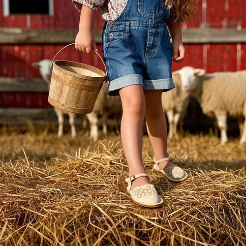Miniatura 81 de THEE BRON Sandalias cómodas para niñas, zapatos para niños, sandalias rellenas