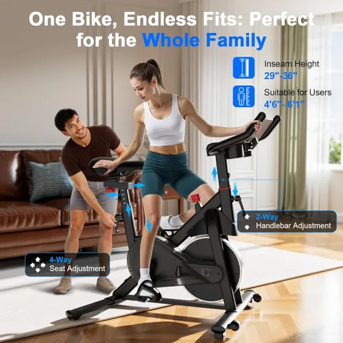 Miniatura 3 de Bicicleta de Ejercicio, Bicicleta de Ciclismo Interior con 32 Niveles de Resistencia Magnética Ajustable, Bicicleta de Ciclo con Capacidad