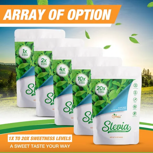 Miniatura 6 de Alulosa - Edulcorante multiusos de mezcla de stevia - 10 veces dulzura de azúcar; porciones totales 1135; edulcorante sin calorías, sustituto sin