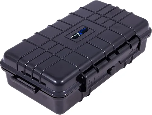 Miniatura 4 de CASEMATIX Estuche rígido pequeño impermeable de 9.5 pulgadas con espuma personalizable para electrónica portátil, herramientas y accesorios, funda