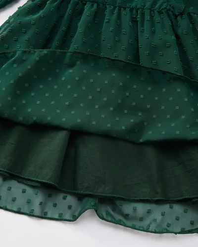 Miniatura 7 de Vestidos de verano para niñas pequeñas, con volantes, sin mangas, con lunares suizos, vestido de fiesta sólido para 18M-6 años