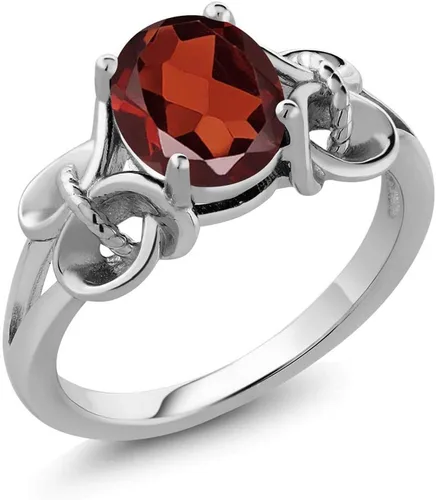 Miniatura 29 de Gem Stone King Anillo de compromiso ovalado con piedra natal para mujer, plata de ley 925, ovalado de 0.354 x 0.276 in, anillo de compromiso